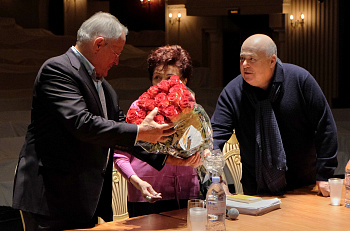 Первая репетиция "Бориса Годунова" с Петером Штайном.